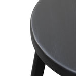 Set of 2 - James 46cm Wooden Seat Low Stool - Full Black Low Stool New Home-Core   