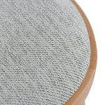 Ex Display - Josue 65cm Fabric Bar Stool - Natural with Silver Grey Seat Bar Stool Swady-Core