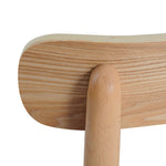 Ex Display - Josue 65cm Fabric Bar Stool - Natural with Silver Grey Seat Bar Stool Swady-Core