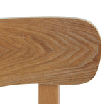 Josue 65cm Fabric Bar Stool - Natural with Silver Grey Seat - Last One Bar Stool Swady-Core