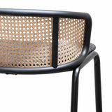 Ex Display - Florine 75cm Fabric Bar Stool - Black Legs Bar Stool Swady-Core   