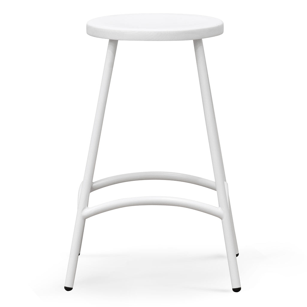 Ex Display - Alondra 65cm Barstool - White Bar Stool New Home-Core