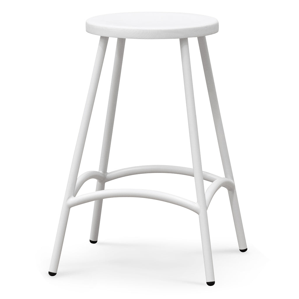 Ex Display - Alondra 65cm Barstool - White Bar Stool New Home-Core