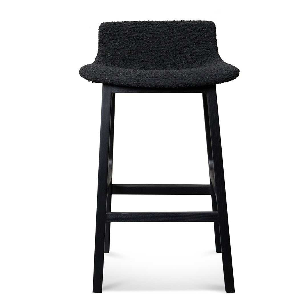 Ex Display - Harris 65cm Bar Stool - Full Black Bar Stool Swady-Core