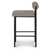 Set of 2 - Shaffer 65cm Fabric Bar Stool - Spec Smoke Grey Bar Stool Freehold-Core