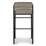 Set of 2 - Shaffer 65cm Fabric Bar Stool - Spec Smoke Grey Bar Stool Freehold-Core