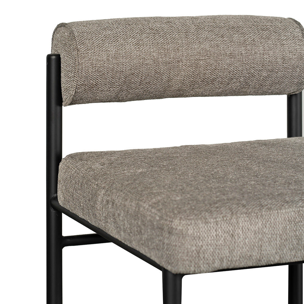 Set of 2 - Shaffer 65cm Fabric Bar Stool - Spec Smoke Grey Bar Stool Freehold-Core