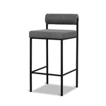 Set of 2 - Shaffer 65cm Fabric Bar Stool - Spec Smoke Grey Bar Stool Freehold-Core