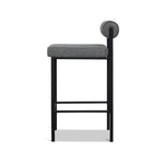 Set of 2 - Shaffer 65cm Fabric Bar Stool - Spec Smoke Grey Bar Stool Freehold-Core