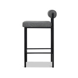 Set of 2 - Shaffer 65cm Fabric Bar Stool - Spec Smoke Grey Bar Stool Freehold-Core