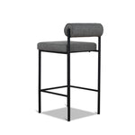 Set of 2 - Shaffer 65cm Fabric Bar Stool - Spec Smoke Grey Bar Stool Freehold-Core