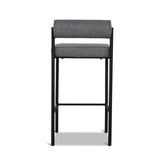 Set of 2 - Shaffer 65cm Fabric Bar Stool - Spec Smoke Grey Bar Stool Freehold-Core