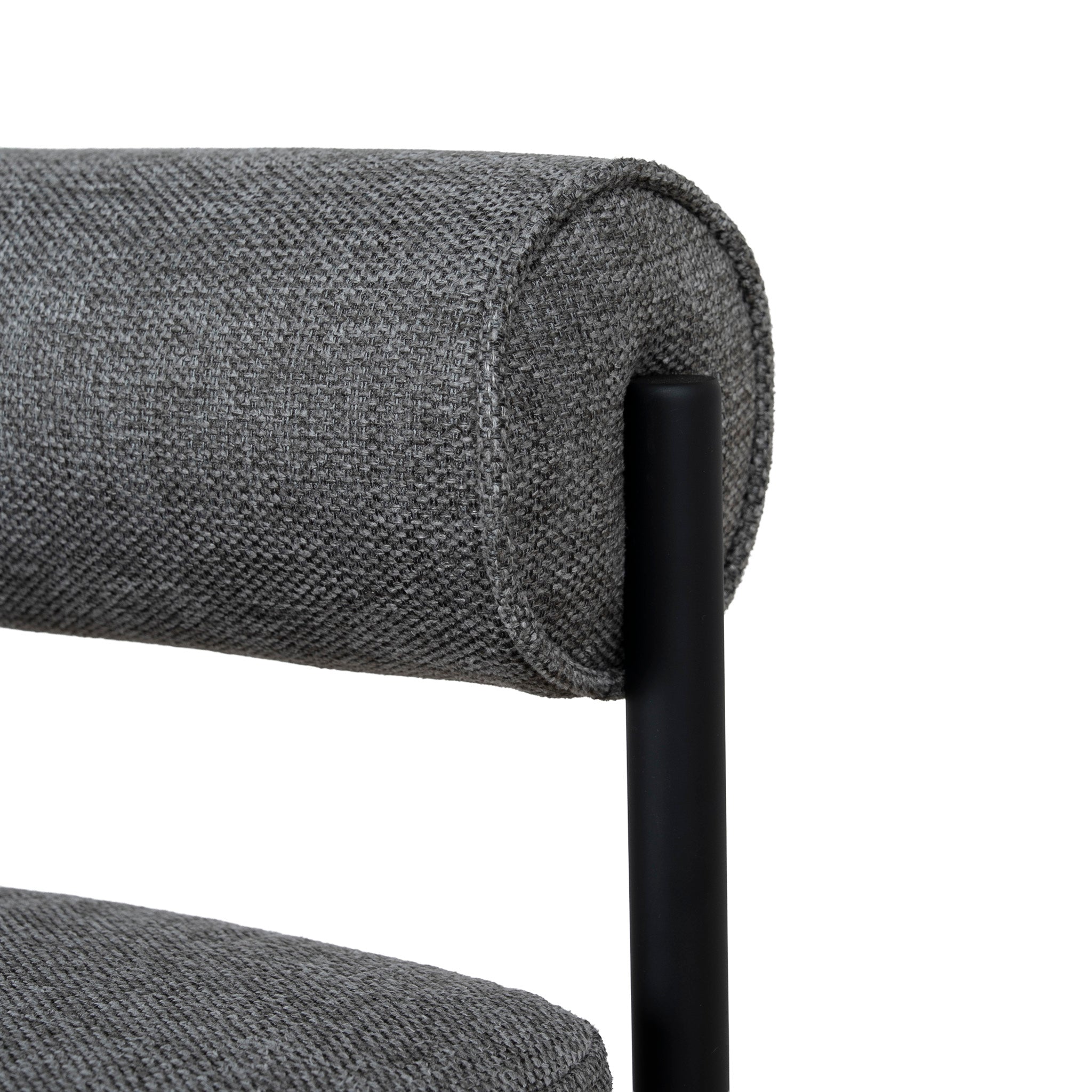 Set of 2 - Shaffer 65cm Fabric Bar Stool - Spec Smoke Grey Bar Stool Freehold-Core