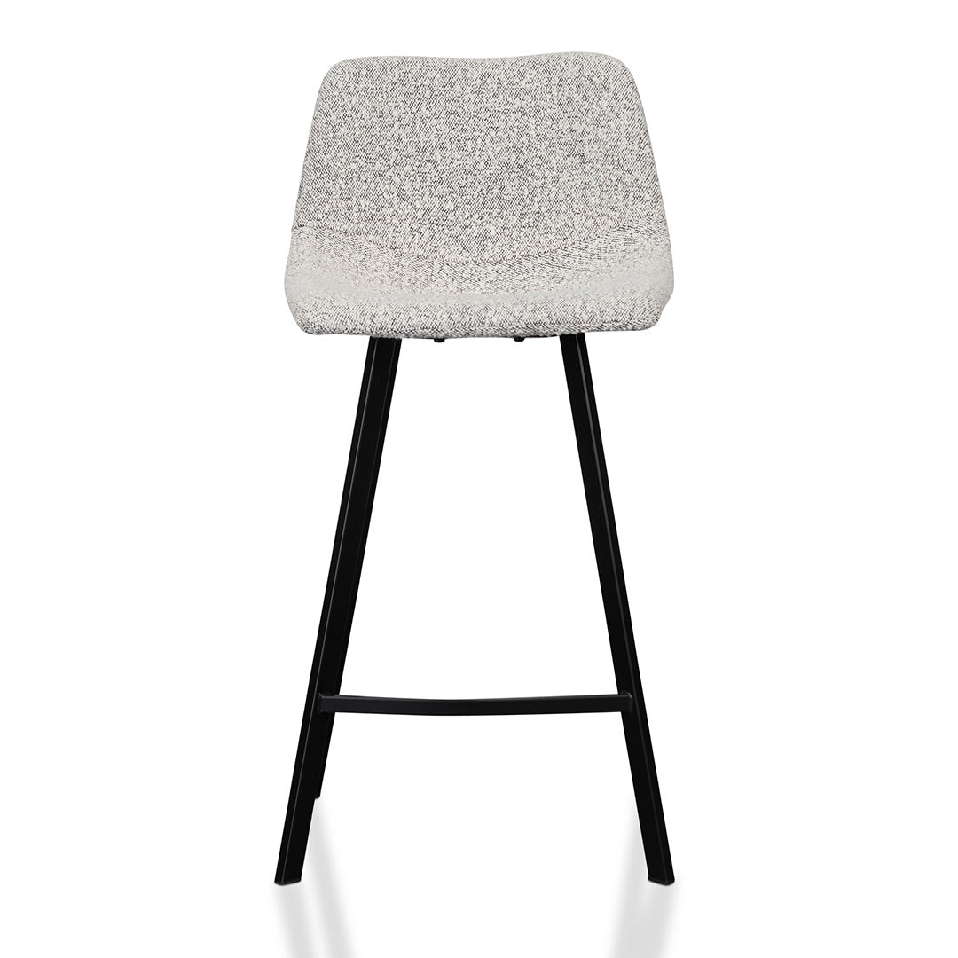 Ex Display - Duke 65cm Bar Stool - Moonlit Pepper Boucle Bar Stool Sendo-Core