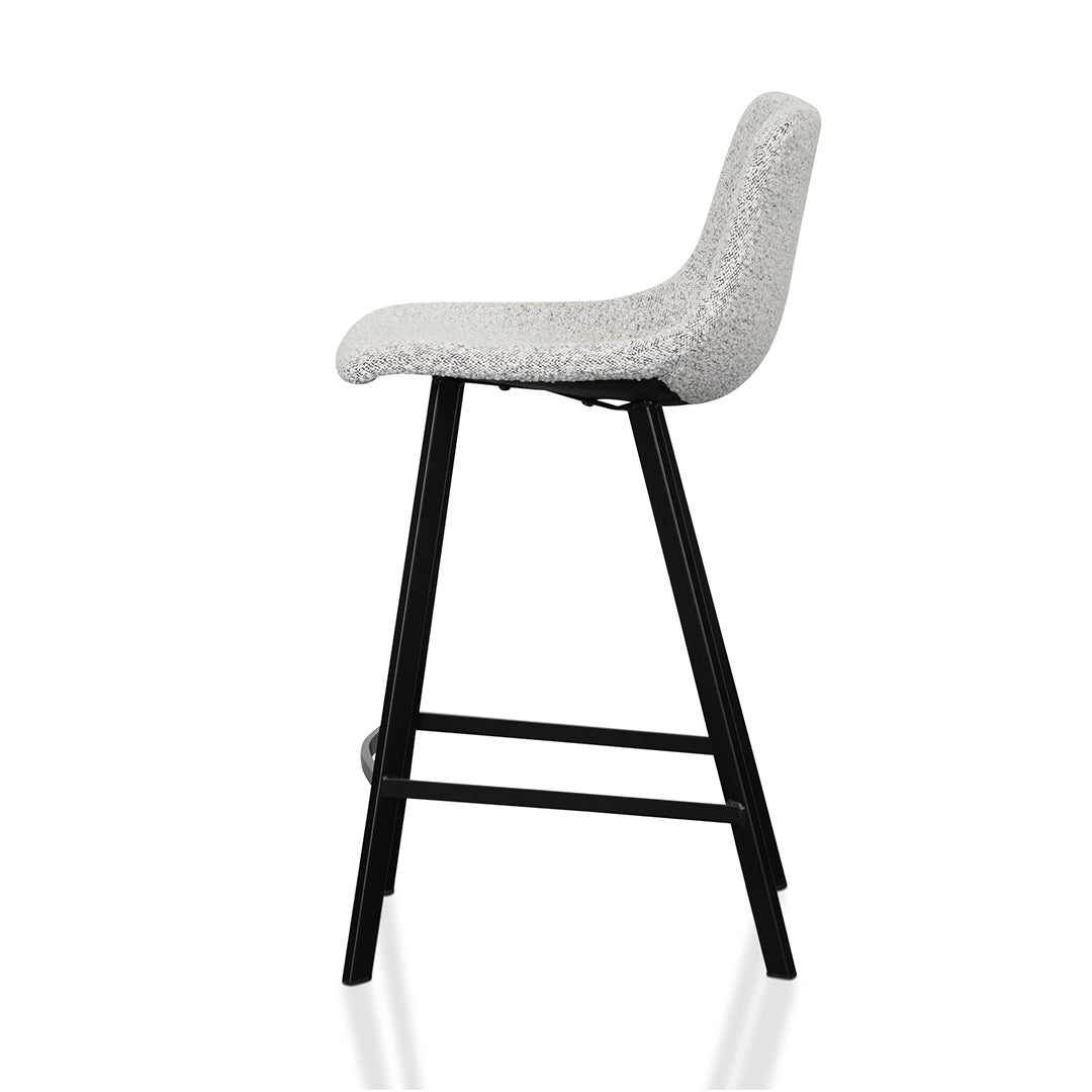 Ex Display - Duke 65cm Bar Stool - Moonlit Pepper Boucle Bar Stool Sendo-Core