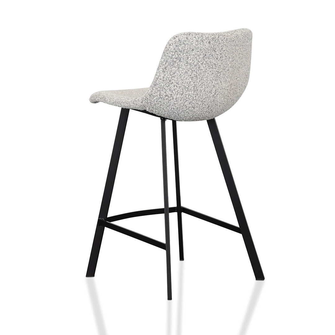 Ex Display - Duke 65cm Bar Stool - Moonlit Pepper Boucle Bar Stool Sendo-Core