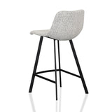 Ex Display - Duke 65cm Bar Stool - Moonlit Pepper Boucle Bar Stool Sendo-Core