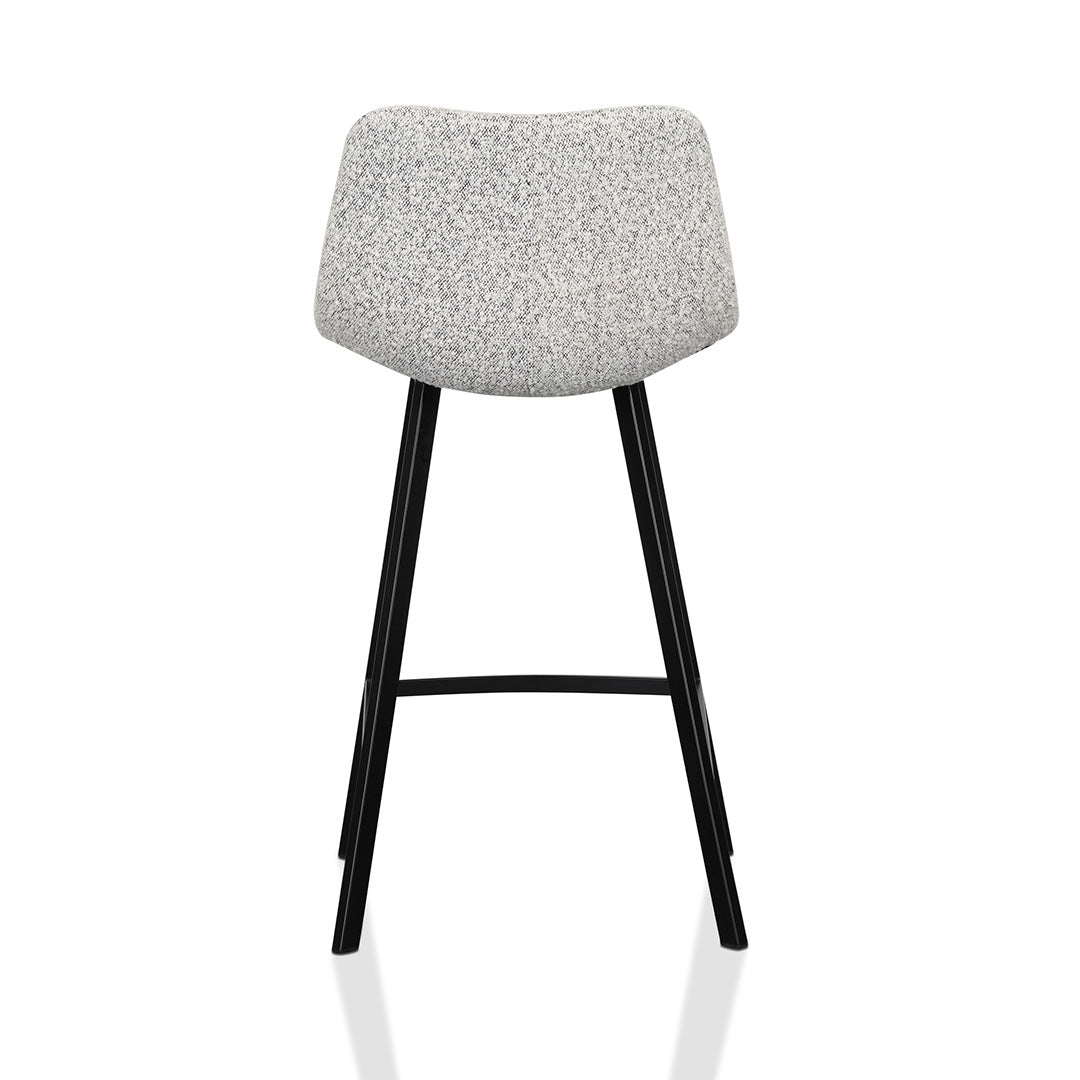 Ex Display - Duke 65cm Bar Stool - Moonlit Pepper Boucle Bar Stool Sendo-Core