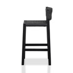 Ex Display - Jolen Rattan Bar Stool - Black with Back Bar Stool Oakwood-Core