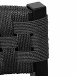 Ex Display - Jolen Rattan Bar Stool - Black with Back Bar Stool Oakwood-Core