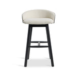 Nicholas 65cm Black Bar Stool - Beige Bar Stool Drake-Core   