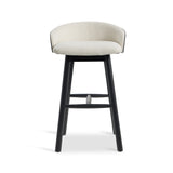 Nicholas 65cm Black Bar Stool - Beige Bar Stool Drake-Core   
