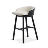 Nicholas 65cm Black Bar Stool - Beige Bar Stool Drake-Core   