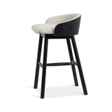 Nicholas 65cm Black Bar Stool - Beige Bar Stool Drake-Core   