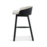 Nicholas 65cm Black Bar Stool - Beige Bar Stool Drake-Core   