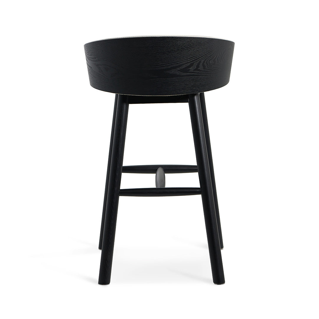 Nicholas 65cm Black Bar Stool - Beige Bar Stool Drake-Core   