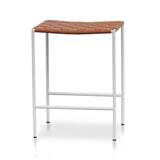 Ex Display - Anika White Frame Bar stool - Tan Bar Stool M-Sun-Core