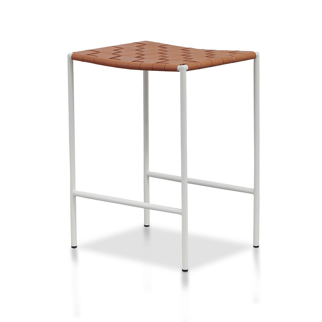 Ex Display - Anika White Frame Bar stool - Tan Bar Stool M-Sun-Core