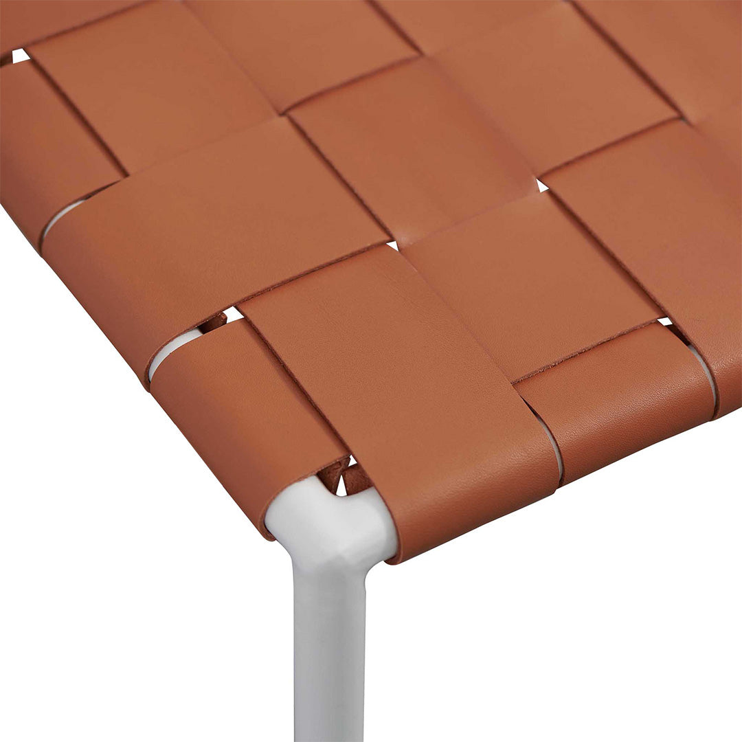 Ex Display - Anika White Frame Bar stool - Tan Bar Stool M-Sun-Core