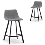 Set of 2 - Duke 65cm Bar Stool - Spec Charcoal Bar Stool Sendo-Core   