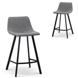 Set of 2 - Duke 65cm Bar Stool - Spec Charcoal Bar Stool Sendo-Core   