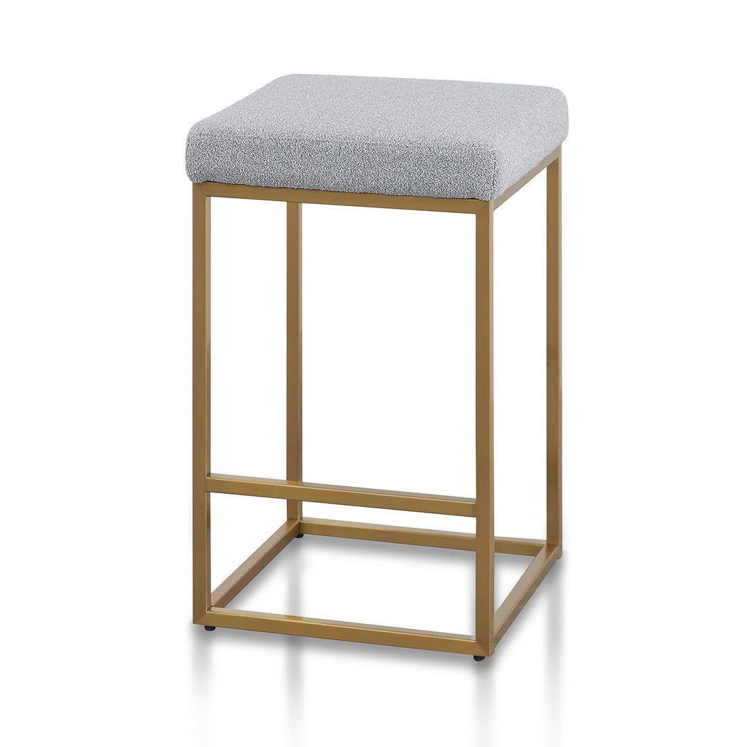 Adela Hail Grey Bar Stool Brushed Gold Base Interior Secrets