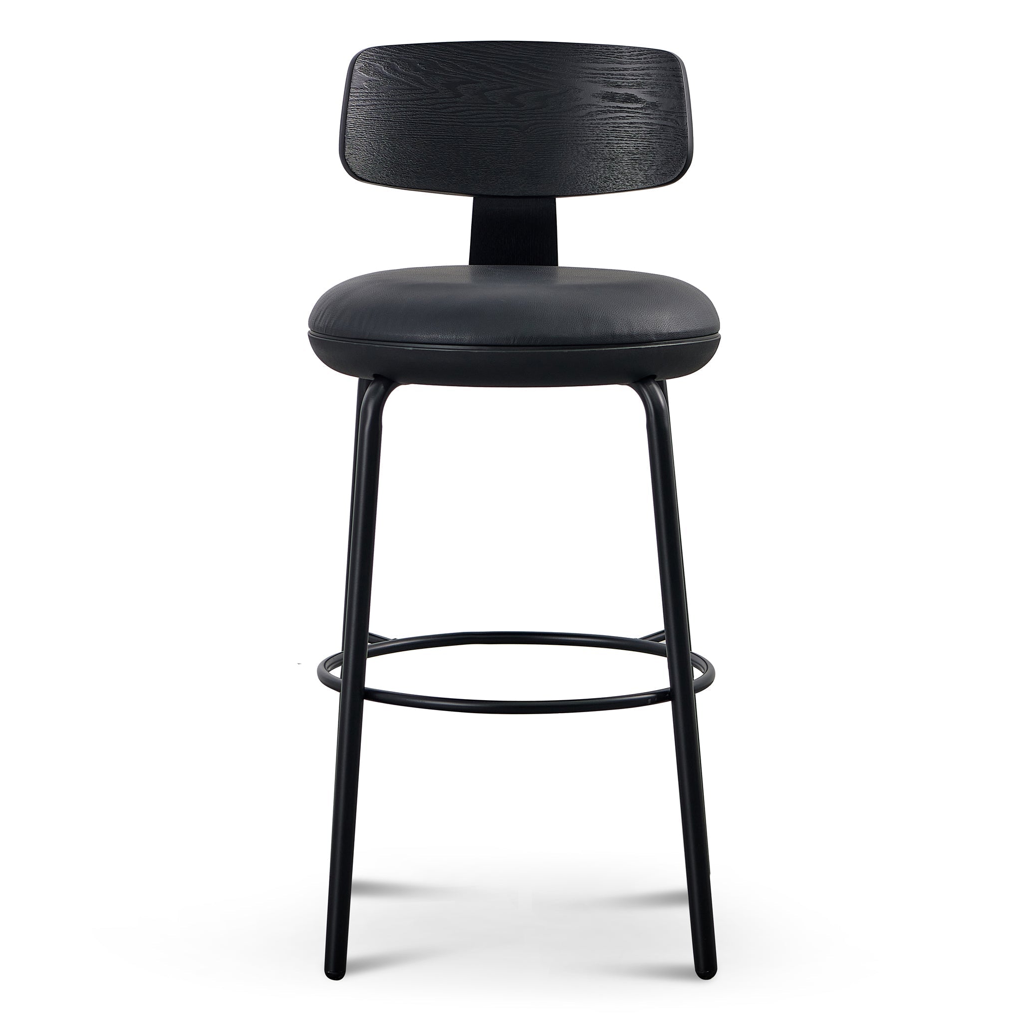 Ex Display - Martino 65cm Bar Stool - Full Black Bar Stool Swady-Core