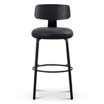 Ex Display - Martino 65cm Bar Stool - Full Black Bar Stool Swady-Core