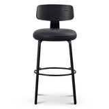 Ex Display - Martino 65cm Bar Stool - Full Black Bar Stool Swady-Core