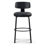 Ex Display - Martino 65cm Bar Stool - Full Black Bar Stool Swady-Core