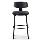 Ex Display - Martino 65cm Bar Stool - Full Black Bar Stool Swady-Core