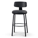 Ex Display - Martino 75cm Bar Stool - Full Black Bar Stool Swady-Core