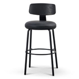 Ex Display - Martino 65cm Bar Stool - Full Black Bar Stool Swady-Core