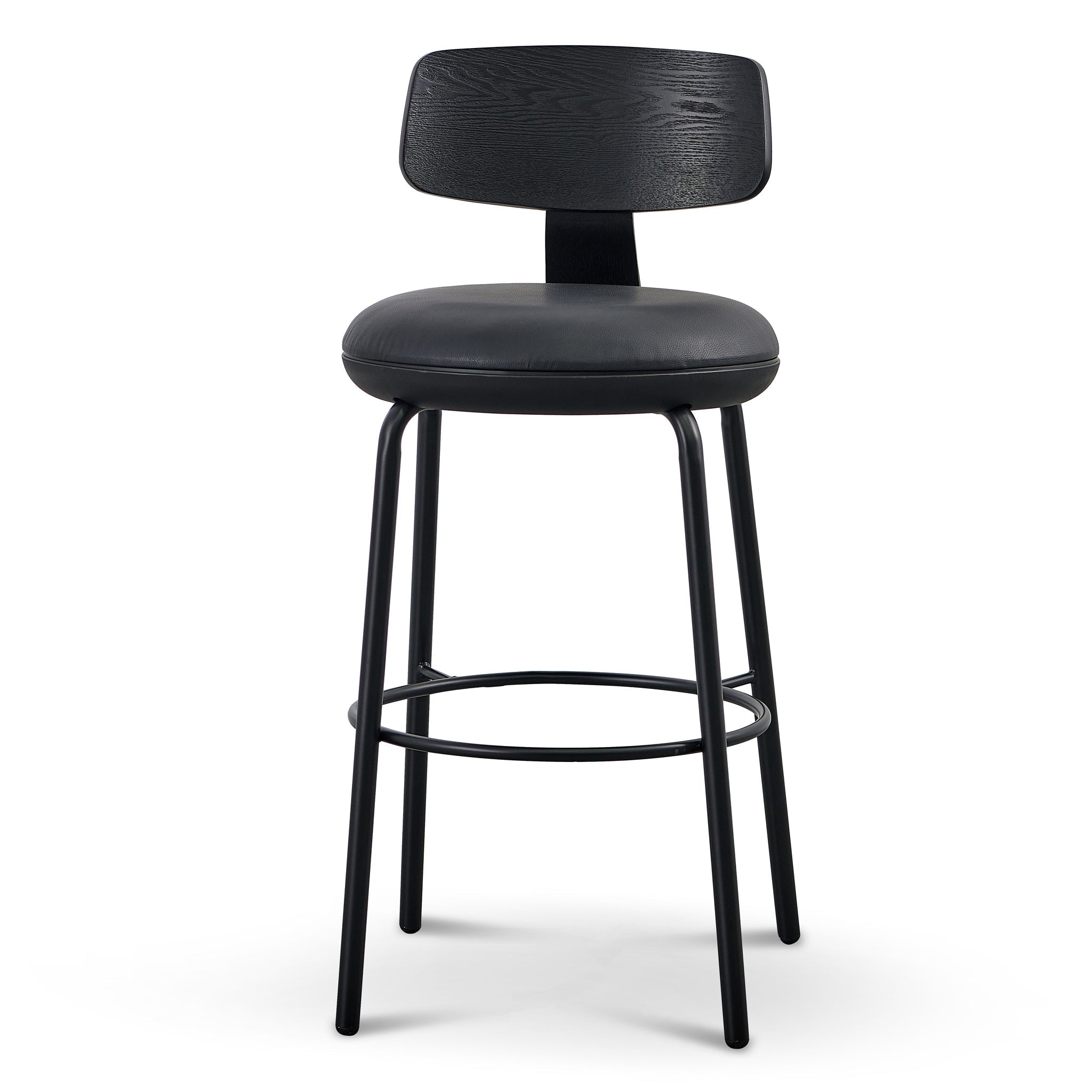 Ex Display - Martino 65cm Bar Stool - Full Black Bar Stool Swady-Core