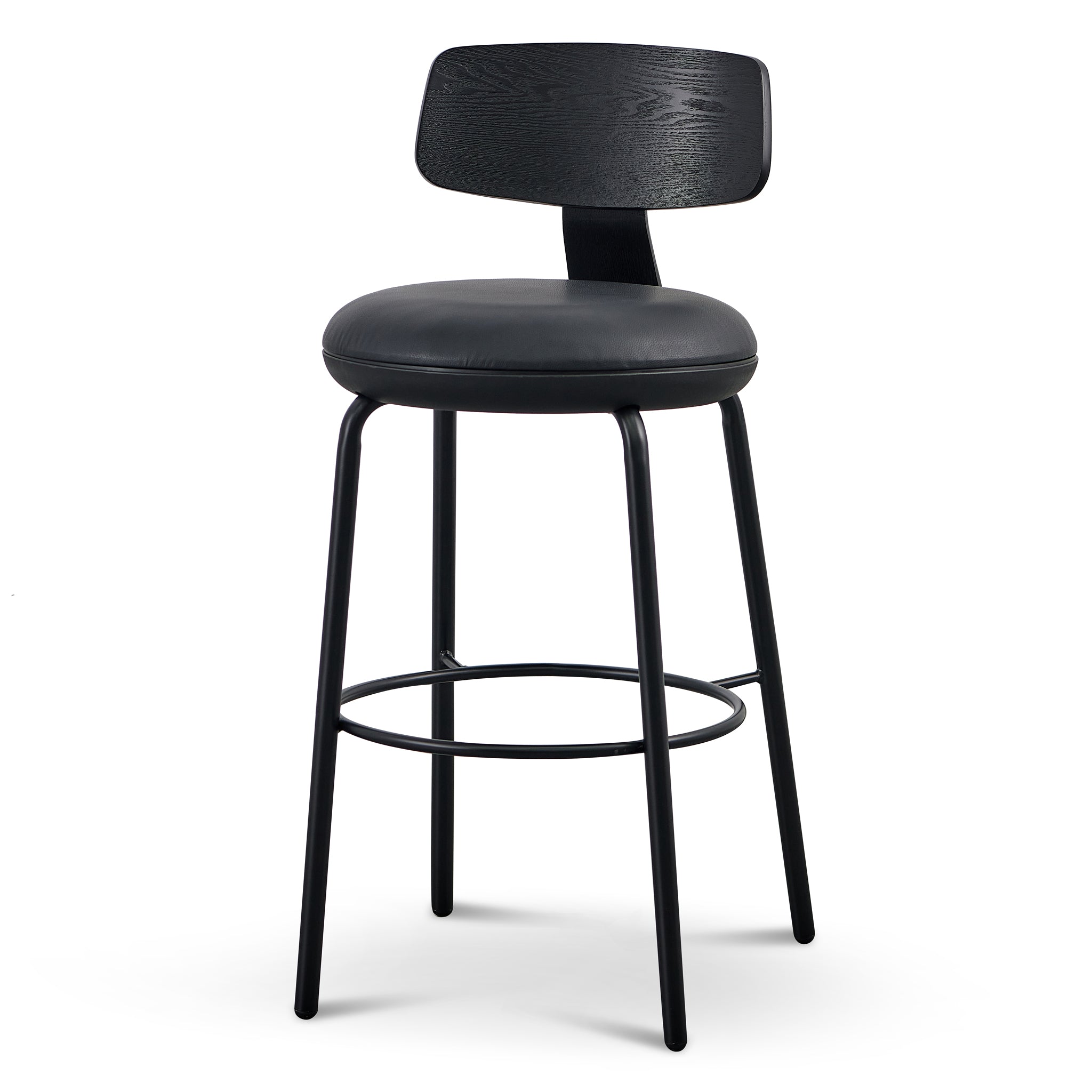 Ex Display - Martino 75cm Bar Stool - Full Black Bar Stool Swady-Core