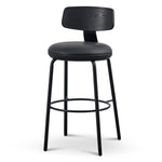 Ex Display - Martino 65cm Bar Stool - Full Black Bar Stool Swady-Core