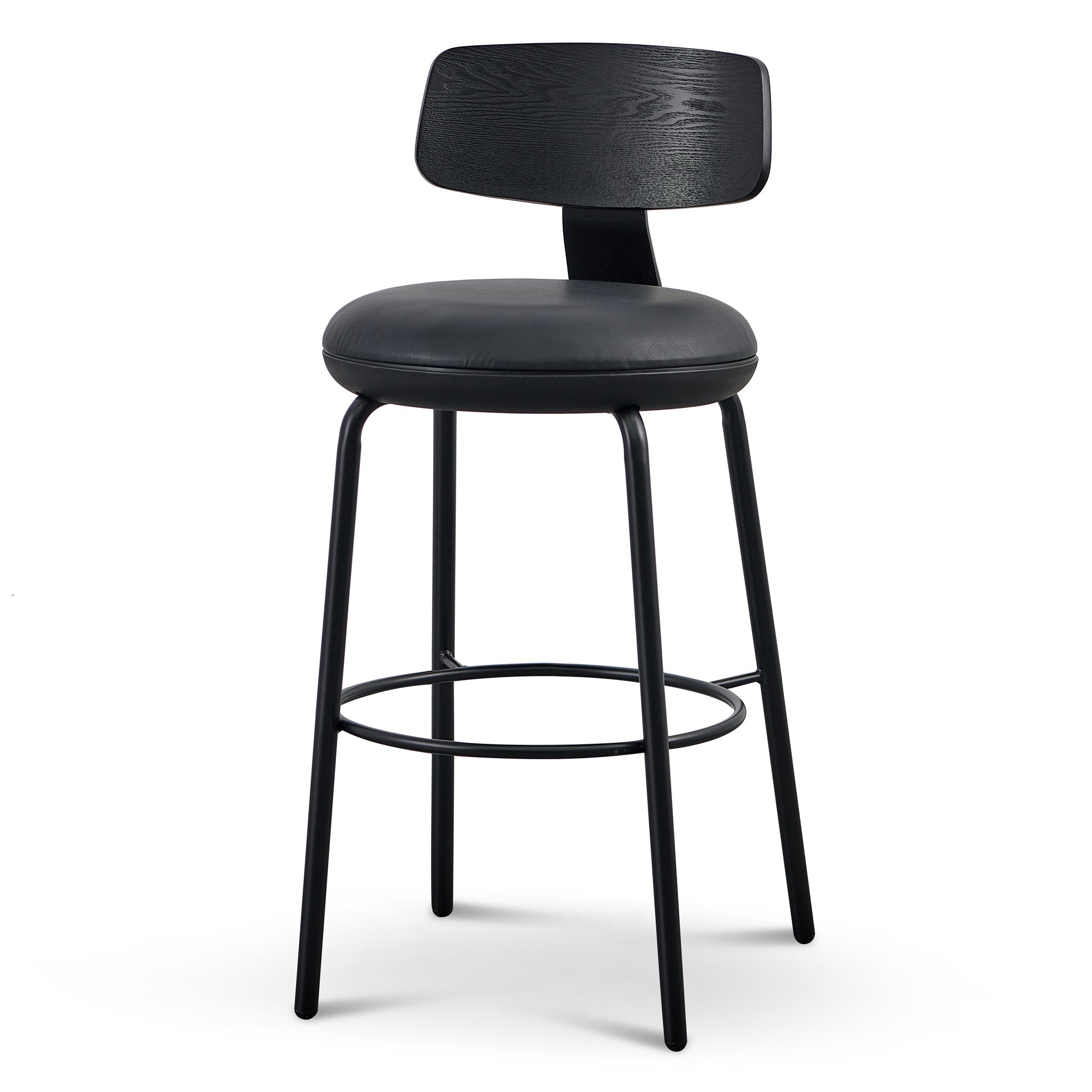 Ex Display - Martino 65cm Bar Stool - Full Black Bar Stool Swady-Core