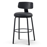 Ex Display - Martino 65cm Bar Stool - Full Black Bar Stool Swady-Core