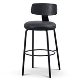 Ex Display - Martino 65cm Bar Stool - Full Black Bar Stool Swady-Core