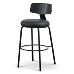 Ex Display - Martino 75cm Bar Stool - Full Black Bar Stool Swady-Core